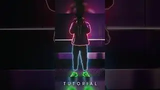 Easy Neon Outline Photoshop Trick #shorts