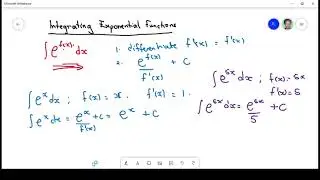 Integrating exponential functions