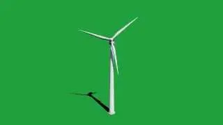 Wind Turbine Green Screen