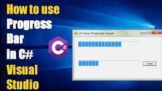 How to use ProgressBar in C# Visual Studio | using progress bar in c# windows form | c# progressbar