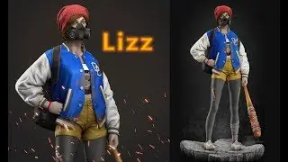 Lizz : zbrush character