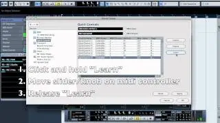 DAW 101 - Cubase Midi Learn Tutorial using Quick Controls