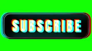 3D Glitch Subscribe Button No Copyright Video Effects , Background, Green Screen, Motion Graphics, A