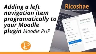 How to add a LEFT NAVIGATION MENU item to a MOODLE PLUGIN - Using PHP