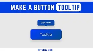 Make a Tooltip in HTML & CSS | Tooltip Animation Button CSS | Frontenddude