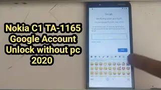 Nokia C1 TA-1165 Google Account Bypass / All Nokia 8.1 Frp Bypass without pc 2020 /