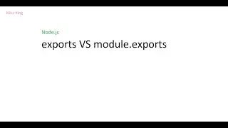 Node.js - exports vs module exports