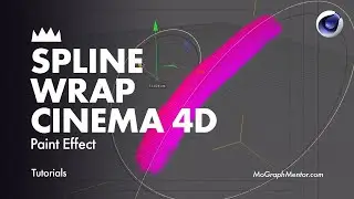 SPLINE WRAP PAINT EFFECT - Cinema 4d Tutorial