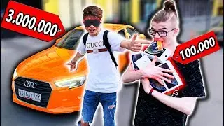 ЧТО ВЫБЕРЕТ БОГАТЫЙ ШКОЛЬНИК ВСЛЕПУЮ: АУДИ VS ПРЕЗЕРВАТИВ за 100.000 РУБЛЕЙ