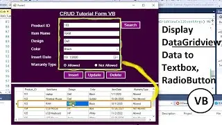 How to Display Data from DataGridView to TextBox, RadioButton in VB Net Using CellClick