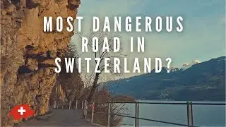 Driving one of the most dangerous roads in  Switzerland