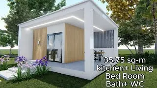 Modern and small house design 5.5m x 6.7 m