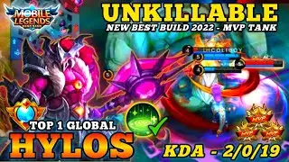 HYLOS TOP 1 GLOBAL + SET EMBLEM & BEST BUILD 2022 | UNKILLABLE #mobilelegends