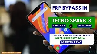 FRP BYPASS|REMOVE IN TECNO SPARK 3|TECNO KB7J/KB8 WIPE|HARDRESET PIN|PATTERN|PASSWORD UNLOCK|2024