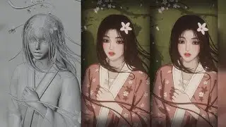 My Full Process for Making Blender Anime Portraits in 4 mins