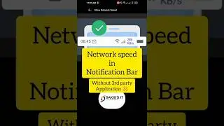 Network Speed Metre in Notification Bar😱 | 