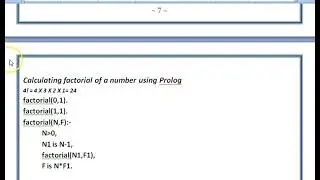 Factorial in Prolog