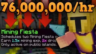 76,000,000/HR FROM MINING?! INSANE PROFITS DURING MINING FIESTA IN HYPIXEL SKYBLOCK!