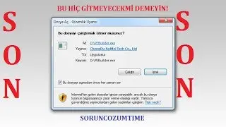 Windows 7 Dosya Aç Güvenlik Uyarısını Pasif Hale Getirme (PROGRAMSIZ)