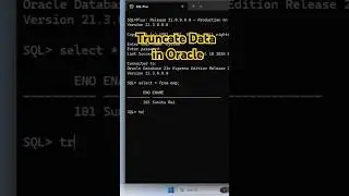 Truncate Data in Oracle #shortsfeed #trending #viral #oracle #sql #database