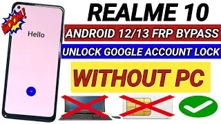 Realme 10 Frp Bypass Android 12/13 | RMX-3630 google account Bypass 100% Tested