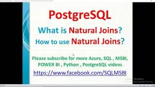 Postgresql Tutorials | Natural Joins in Postgresql | postgresql joins