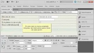 Curso de Dreamweaver CS5. 9. Crear formularios.
