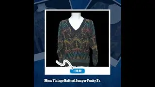 Mens Vintage Knitted Jumper Funky Pattern Knitwear Medium Exigence Par Sundays