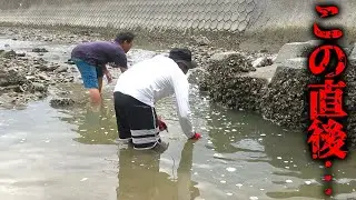 まさかの大惨事…うなぎの穴釣りで特大サイズ‼