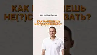 «НЕ» с глаголами | #русскийязык #егэ #учитьрусский