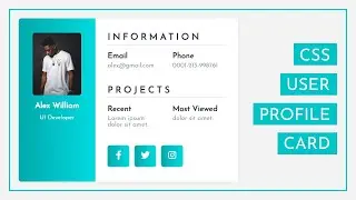 How to create the User Profile Card Using HTML and CSS