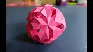 Красивый цветочный шар| Легкая кусудама из бумаги| Easy paper kusudama