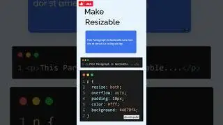 Make Resizeable |  HTML CSS JavaScript #shortsviral #coding #money #htmlcss #viral #python#shorts