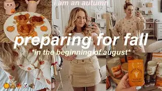 PREPARING FOR FALL IN AUGUST🧸🤎 romanticizing fall vlog *fall shopping, baking & gilmore girls*