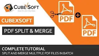 How to Split & Merge PDF Files in Batch | CubexSoft PDF Split & Merge Tool