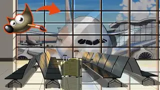 Digital Art: Draw an Airport Scene in GIMP