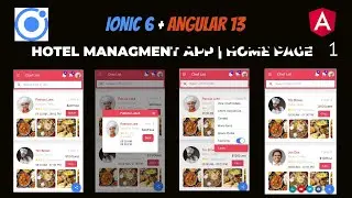 Ionic 5 Modern UI : Hotel Managment App | Home Page