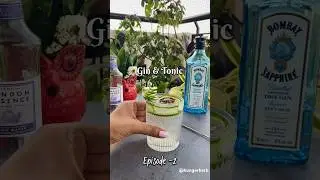 Gin and Tonic. Easy recipe to make gin tonic at home. #gincocktail #mocktail #cocktail #hungerherb