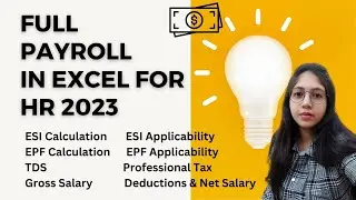 How to make payroll in excel 2023 ! ESIC EPF Calculation in excel! #payroll #salarysheet #hr #excel