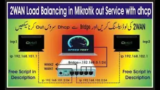 2WAN Load Balancing in Mikrotik out Service with dhcp | 2 Wan Load Balancing with script in Mikrotik