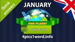 Daily Puzzle 🇬🇧 January 2024 4 Pics 1 Word ❤️ Our planet Answers!