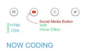 Creating Awesome Social Media Button With Hover Effect Using HTML & CSS | Social Media Button | HTML