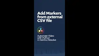 Add Markers from an External CSV file with Python in Davinci Resolve. AlexTheCreative.com