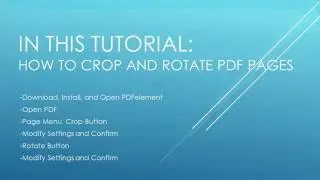 How to Crop and Rotate PDF Pages