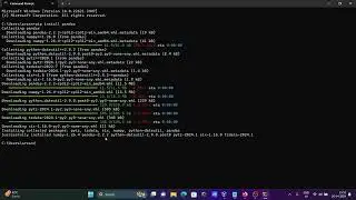 How to install pandas from pip on windows cmd