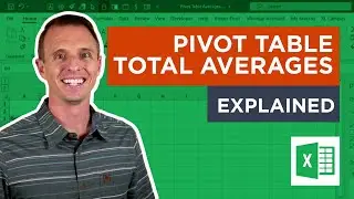 How To Use Pivot Tables To Find Averages In The Total Row