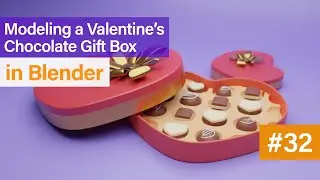 3D Modeling a Valentine's Chocolate Gift Box in Blender - 32