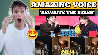 DOH KYUNG SOO & LEE SUHYUN - Rewrite The Stars cover 2023 & 2024  | FIRST TIME REACTION