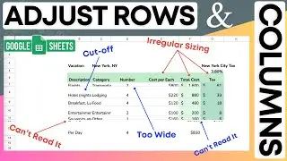 Resize Columns or Rows in Google Sheets