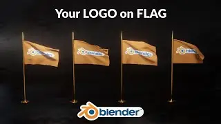 How to put your LOGO on an animated Flag | Blender 3.6